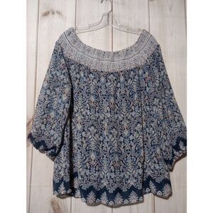 2 for 30 B Design Shirt Ladies‎ Extra Large Blue Semi Sheer Sleeves